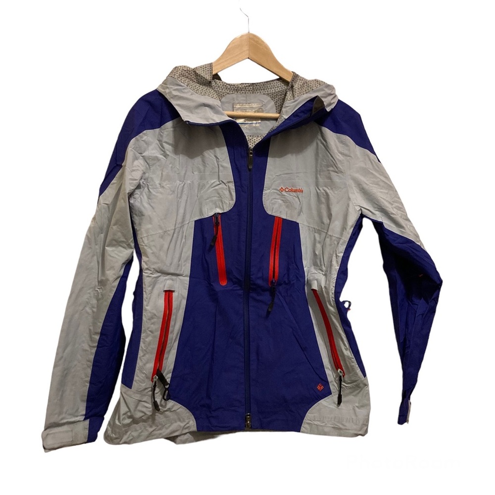 Columbia Blue & Grey Women'd Windbreaker Jacket w/ Omni Dry & Wick